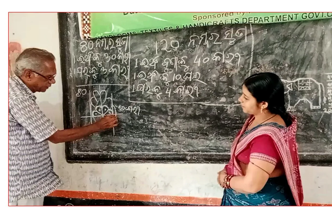 Teaching graph formula on the blackboard at Talmenda